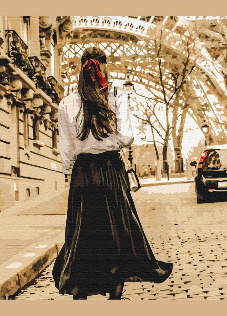 Картина за номерами "Леді на вулицях Парижу" 40х50 см Brushme (364840369)