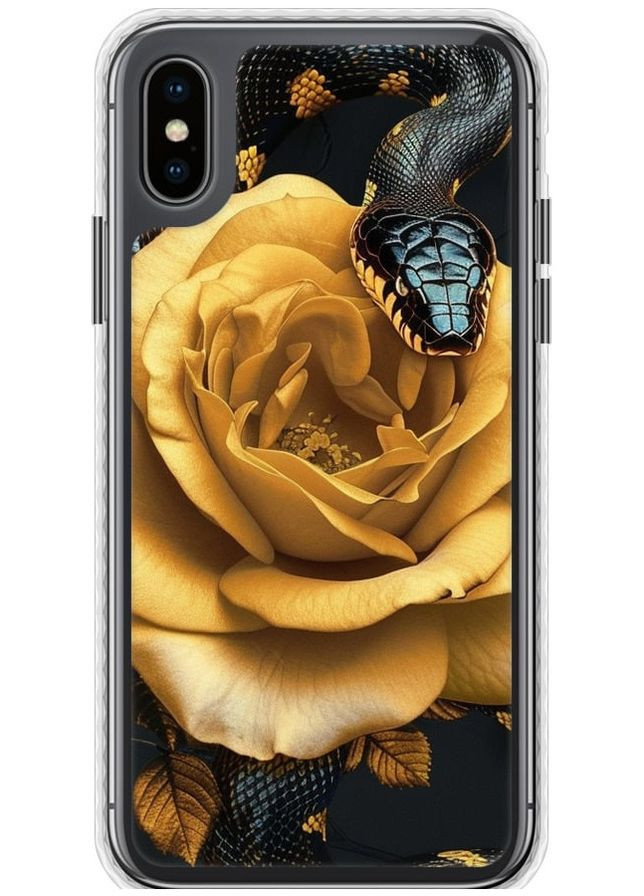 Чохол Bumper чохол 'Black snake and golden rose' для Endorphone Apple iPhone X (286770934)