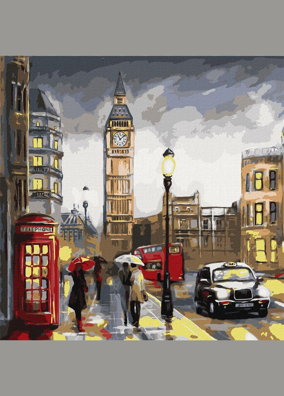 Картина по номерам Дождевой Лондон Идейка 50 х 50 KHO3599 IDEYKA (354828769)