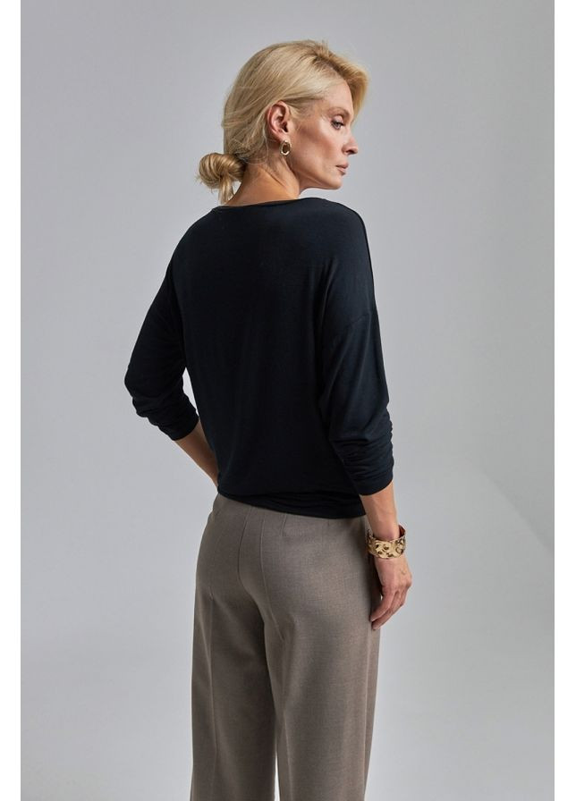 Чорний демісезонний жіночий трикотажний джемпер (3082) Triko Bakh