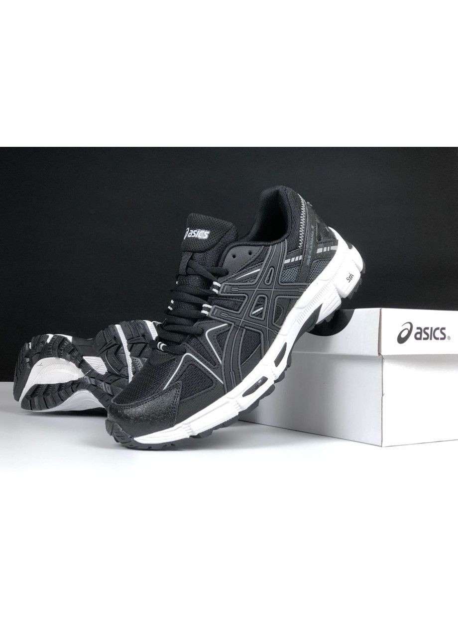 Черные демисезонные черный с белым зима-термо мужские кроссовки No Brand