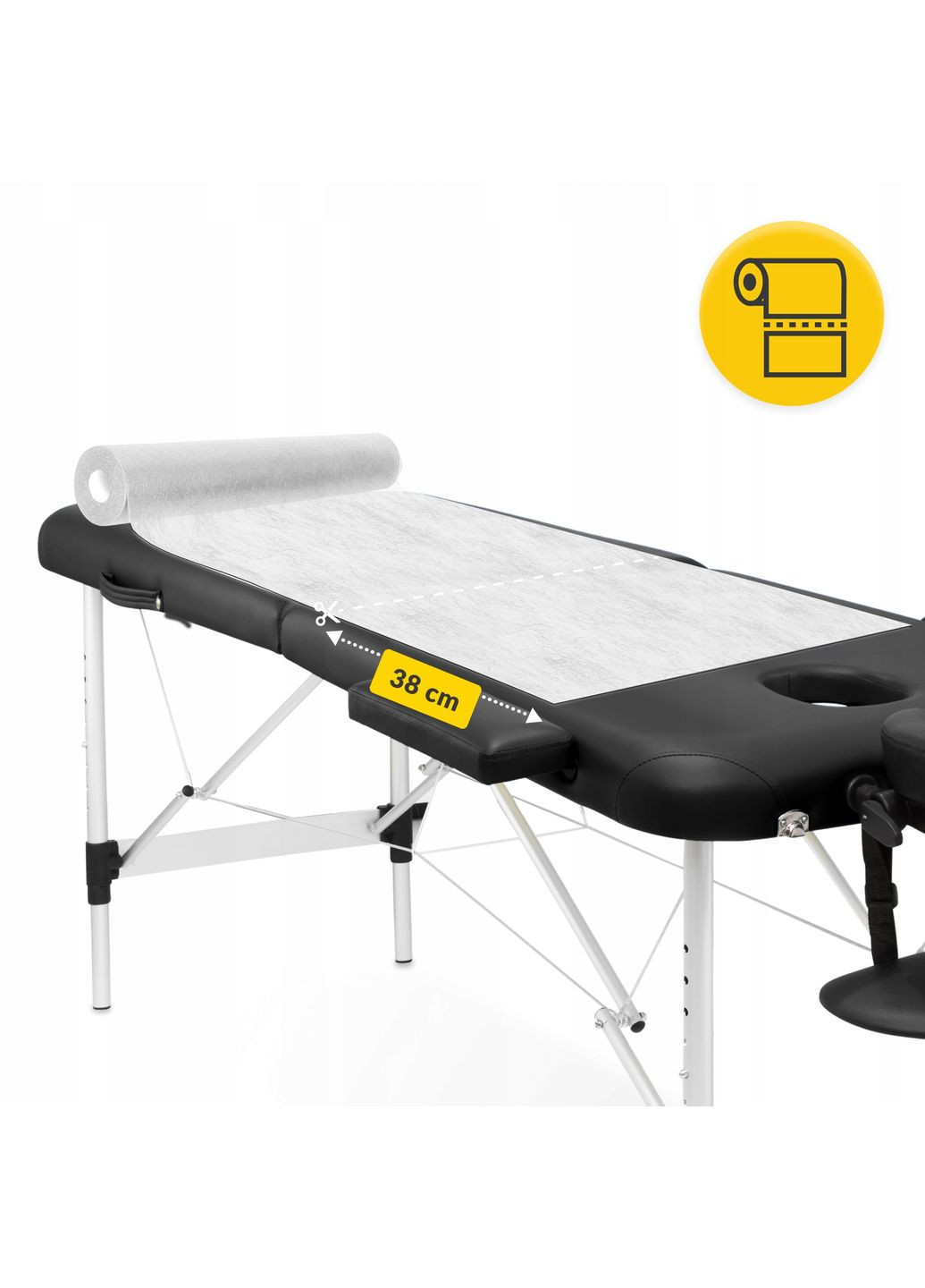 Простирадло одноразове 50 м x 60 см в рулоні 14 г/м² White () 4FIZJO P-5905973406789 (361894228)