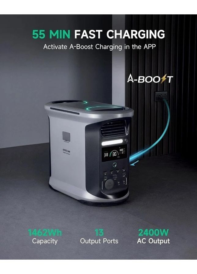 Портативная электростанция Ampace 1500, 1462 Вт·ч LiFePO4, 2400 Вт Andes Ampace 1500 (369512455)