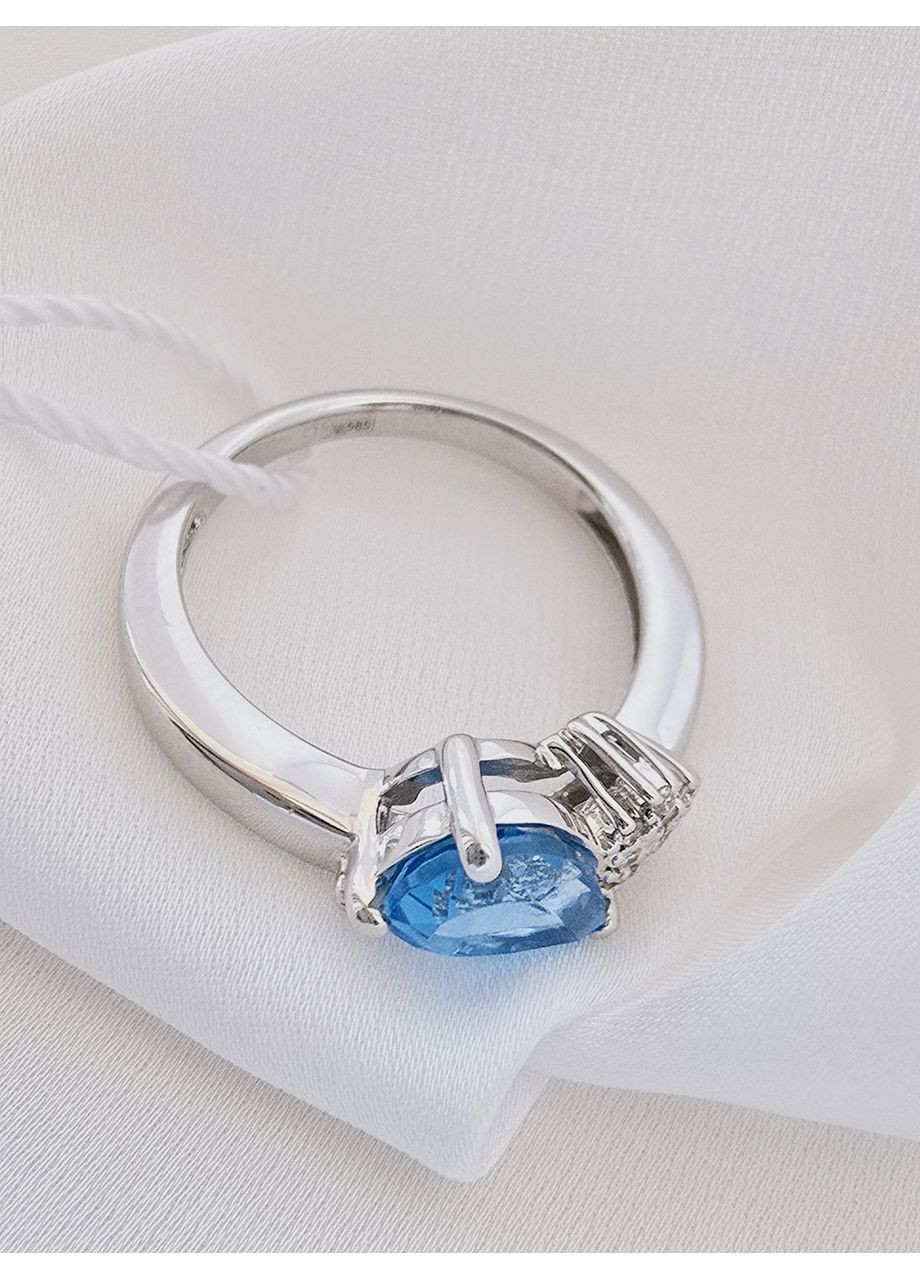 Золота каблучка з топазом і діамантами (16р) 1221341н-7к Тріумф (369165172)