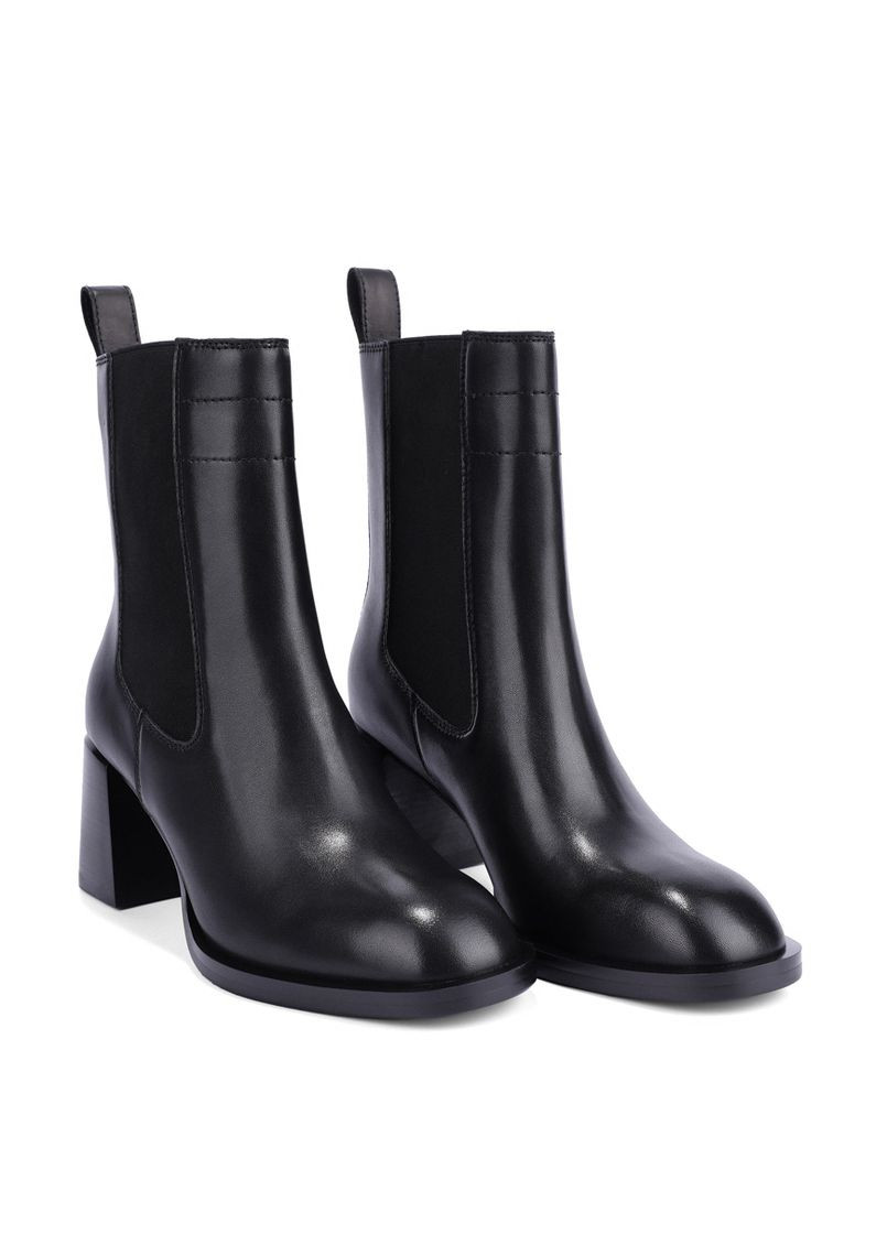 Осенние женские ботинки ft2429-606 черная кожа MIRATON