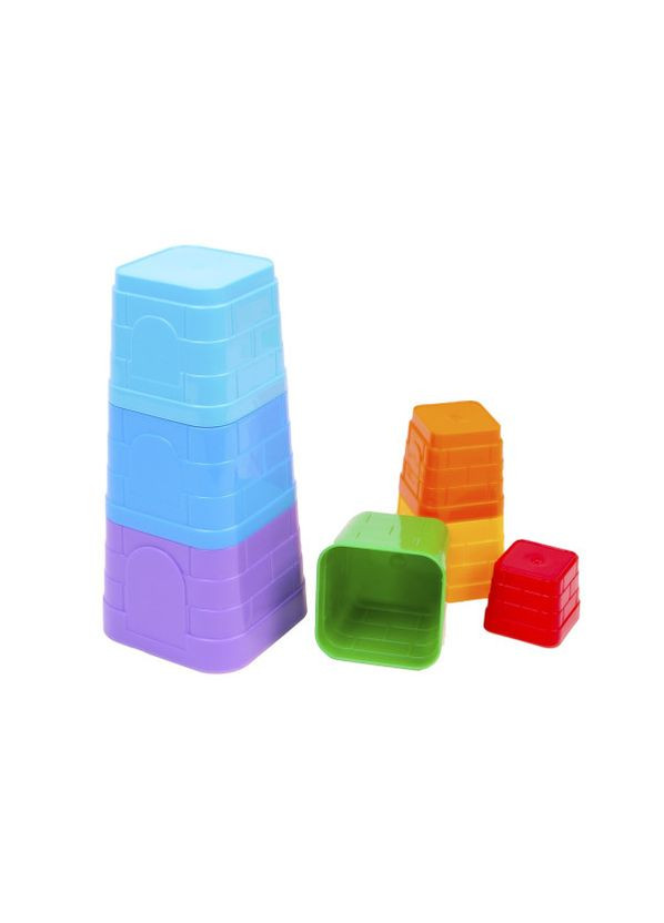 Пірамідка для дітей кольорова розвиваюча іграшка для навчання та гри конструктор ТехноК (372803648)