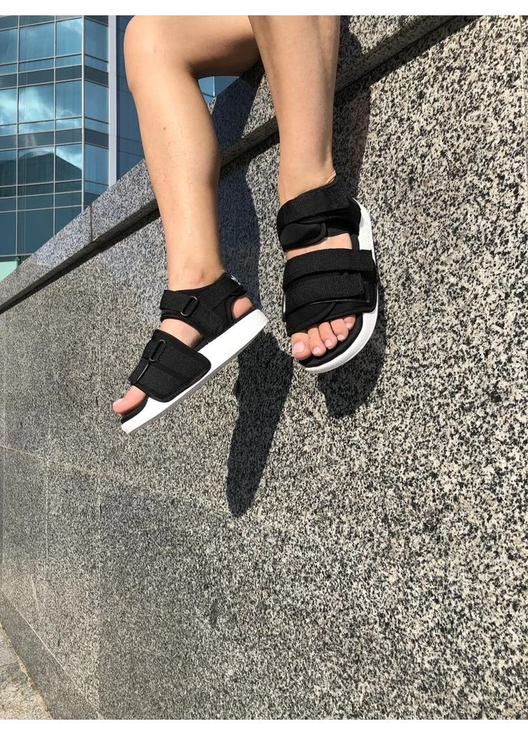 Белые летние кроссовки adidas black white 2 адидас No Brand