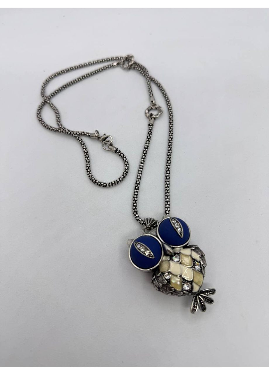 Подвеска бижутерная Сова 40*50*20 мм 74 см Синий No Brand (350633888)