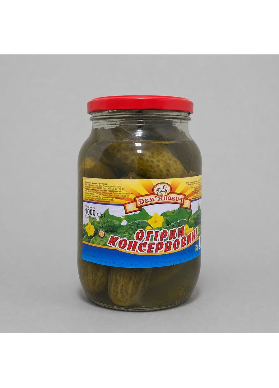 Огірки консервовані 1л. ДСТУ No Brand (391252466)
