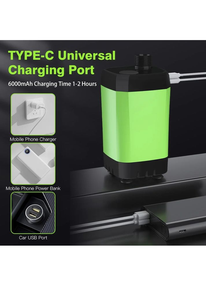 Портативний кемпінговий душ з цифровим дисплеєм YT-100w, акумулятор 6000мАг, China (354827478)