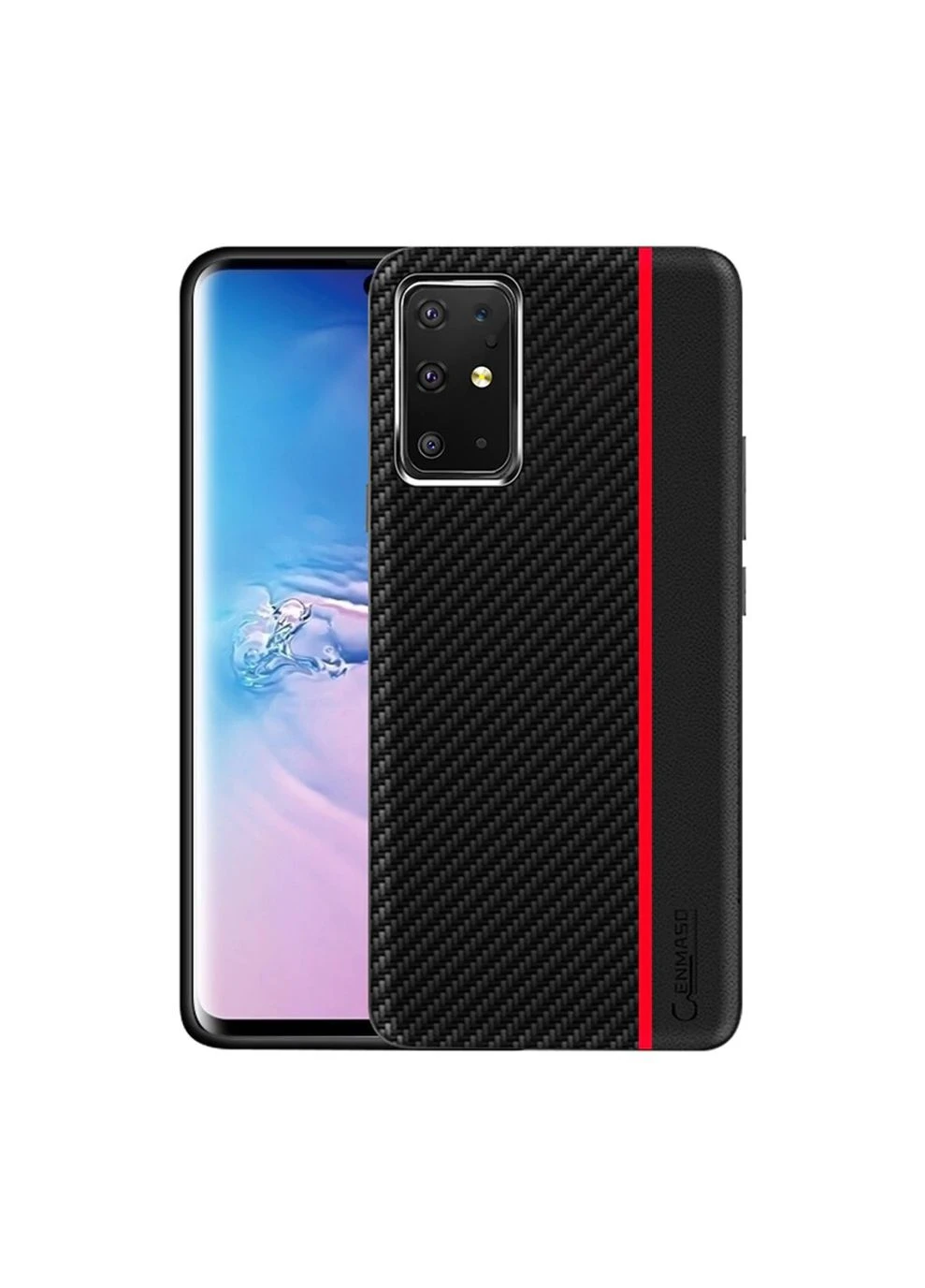 Чехол Cenmaso для Samsung Galaxy S20 (SMG980) - Black&Red Primolux (262296840)
