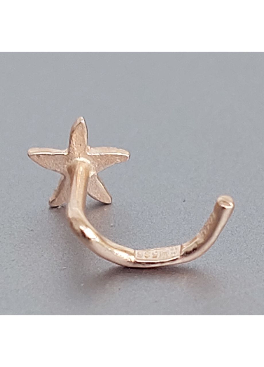 Пирсинг в нос из золота «Морская звезда», диаметр 5 мм. No Brand (355921883)