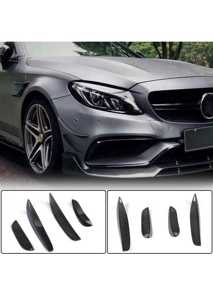 Карбоновые Накладки на Передний Бампер для C63 АМГ 2015-2019 для Мерседес Ц-классс 205 AMG (392215420)