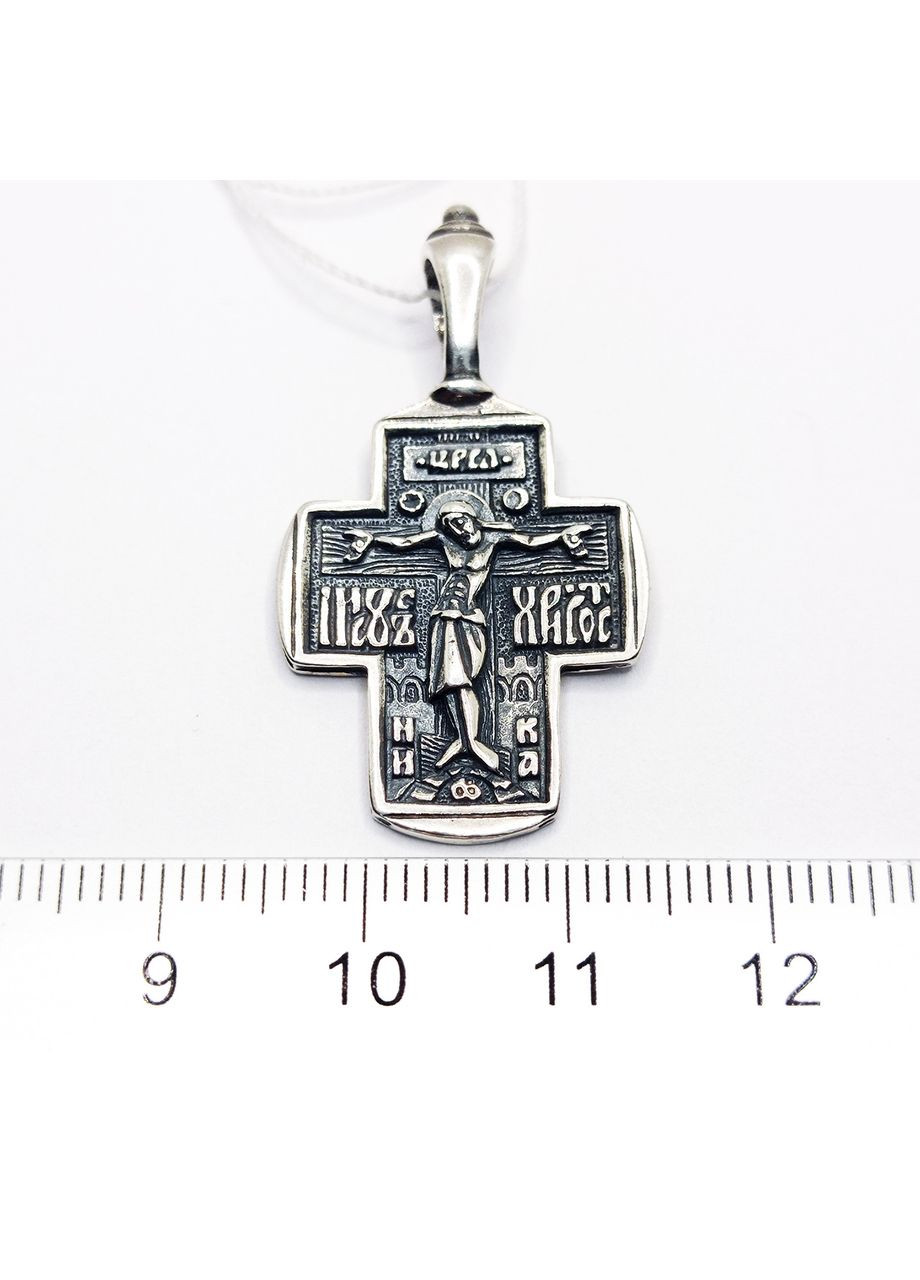 Крестик ангел хранитель серебро 925° 4,02г. личный оберег чернение (3547) Elis-s (365878321)