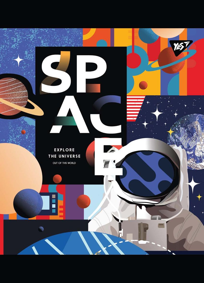Набор тетрадей Space abstract А5 в клетку 18 листов 10 шт. () Yes 765195 (337471016)