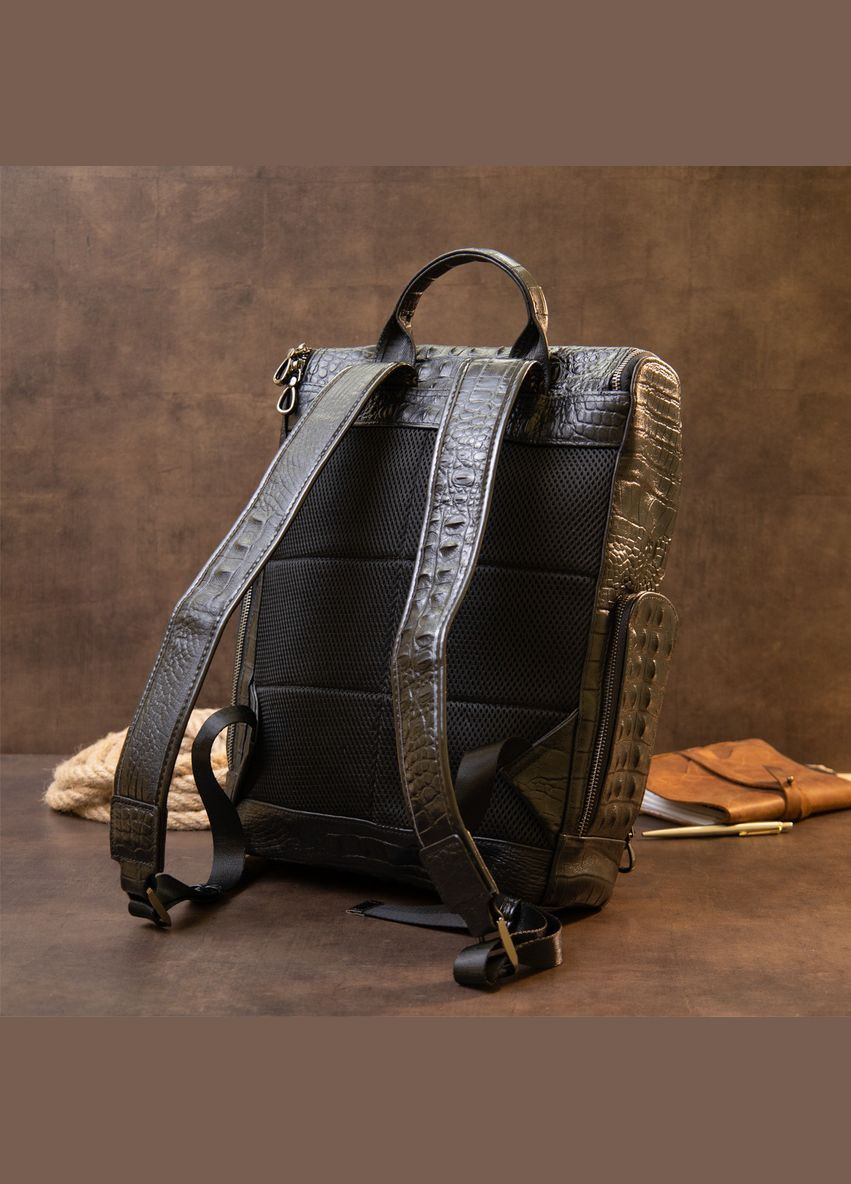 Рюкзак под рептилию кожаный 20431 Vintage (328449886)