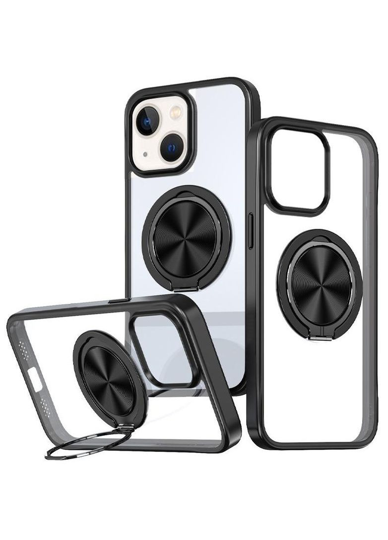 TPU+PC чехол с магнитом и кольцом для Apple iPhone 13 (6.1") Epik (305576942)
