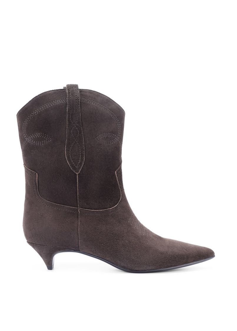 Осенние женские ботинки jc056d-5a серый велюр MIRATON тканевые