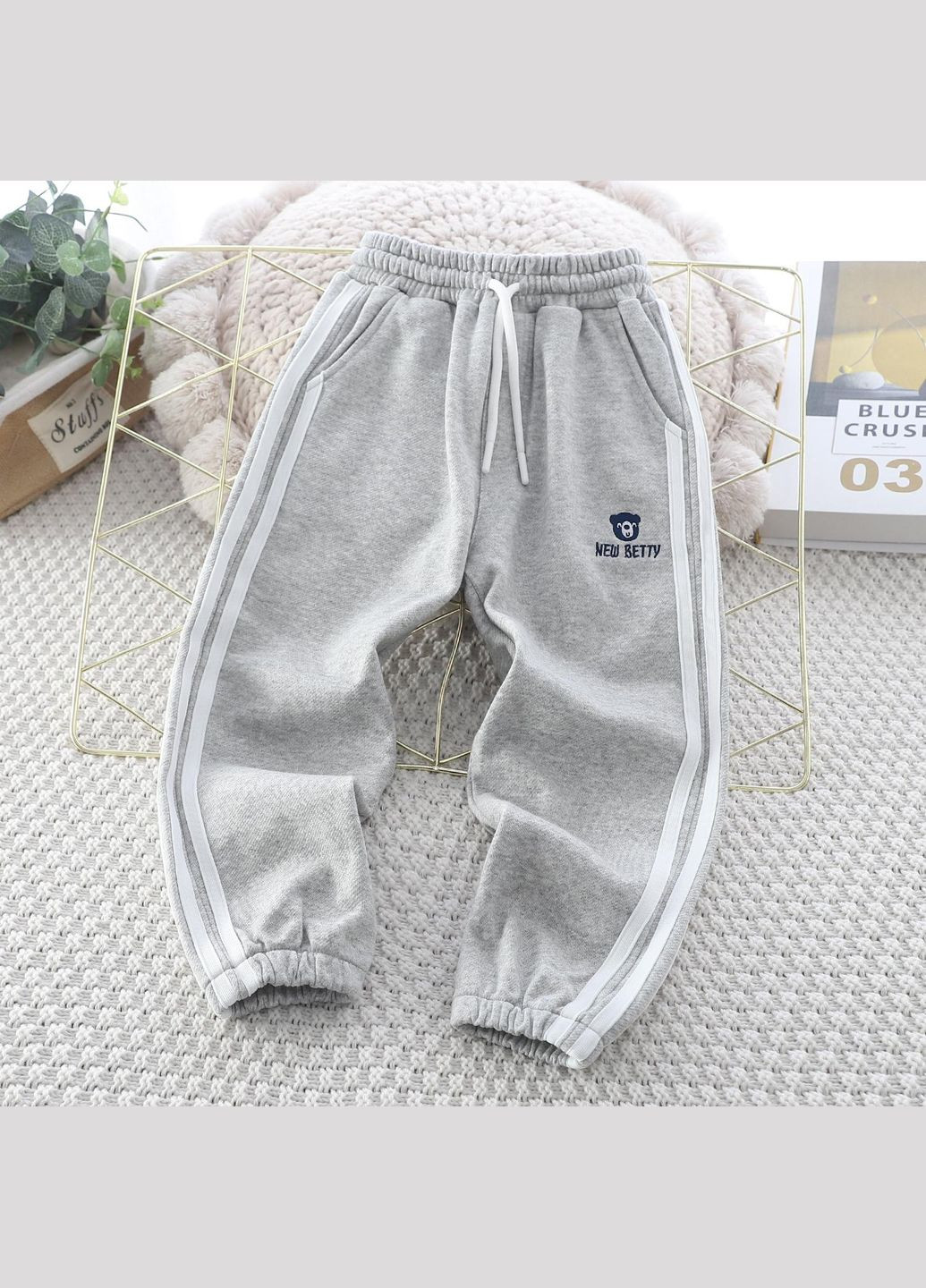 Спортивні штани на хлопчика арт 7196/2 Сірий NEW BETTY (299475825)