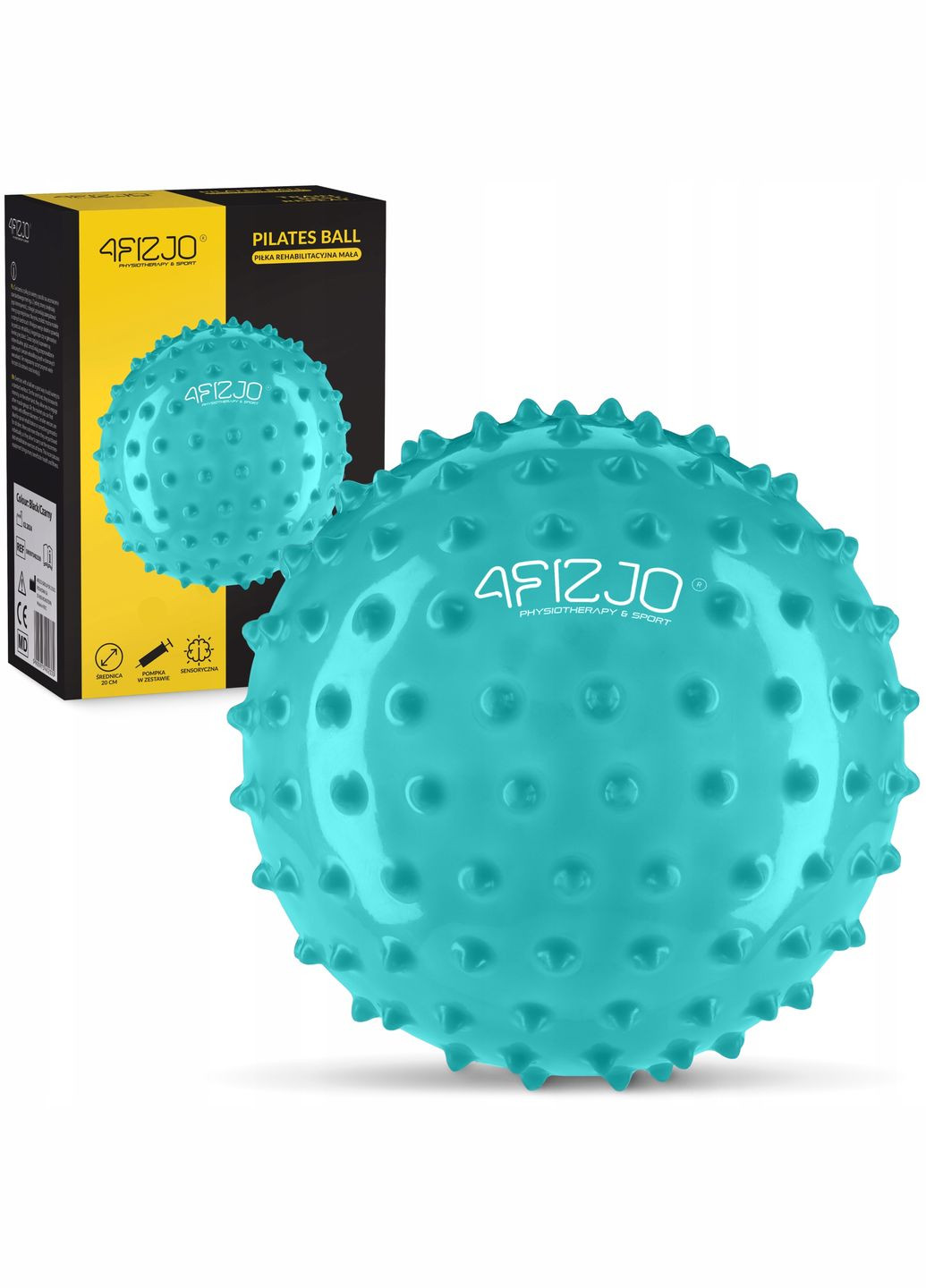 Мяч для пилатеса, йоги, реабилитации 20 см (массажный) Mint () 4FIZJO P-5905973406093 (345712734)