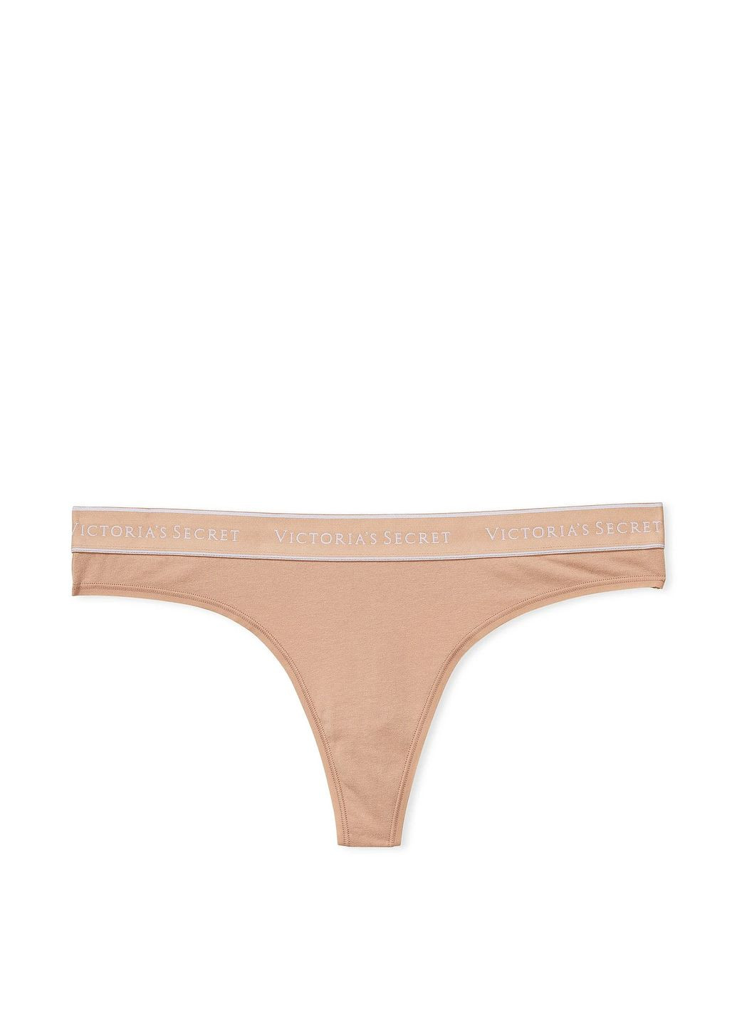 Котонові трусики-стрінги Victoria's Secret Logo Cotton Thong Panty (326568851)