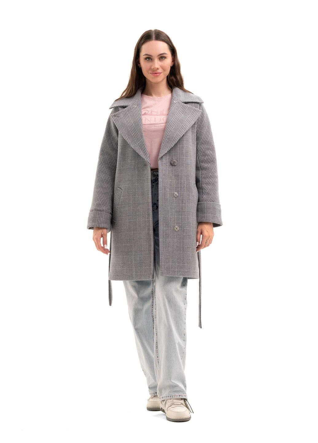 Серое зимнее Пальто Мили серый Emass