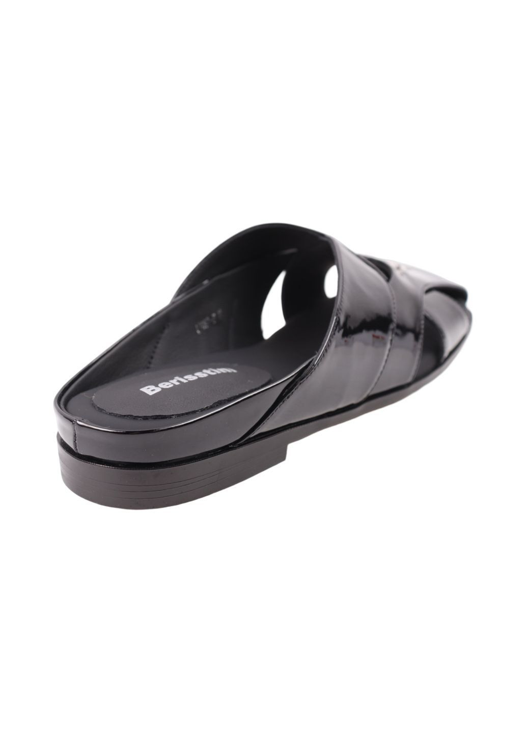 Черные сабо женские черные натуральная лаковая кожа Berisstini