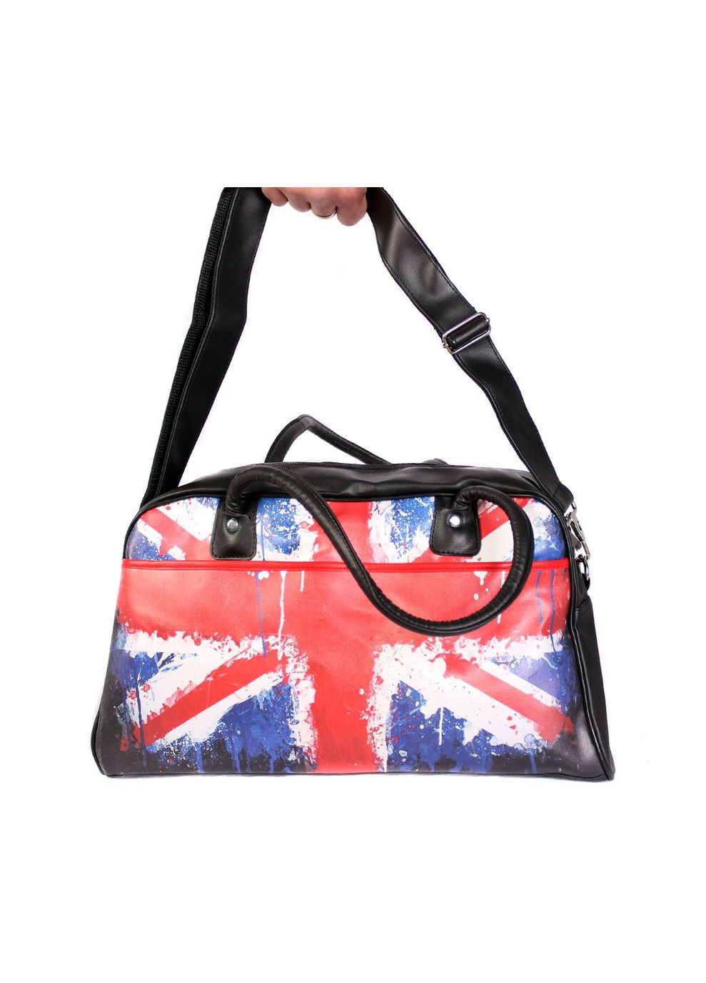 Дорожная сумка из искусственной кожи 30306 черная No Brand (370848462)