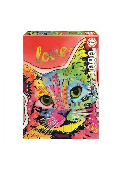 Пазл (6337235) Educa Tilt Cat Love, Дин Руссо 1000 елементів (366156490)