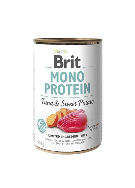 Консервы для собак с тунцом и сладким картофелем Mono Protein Tuna & Sweet Potato - 400 г Brit (327070618)