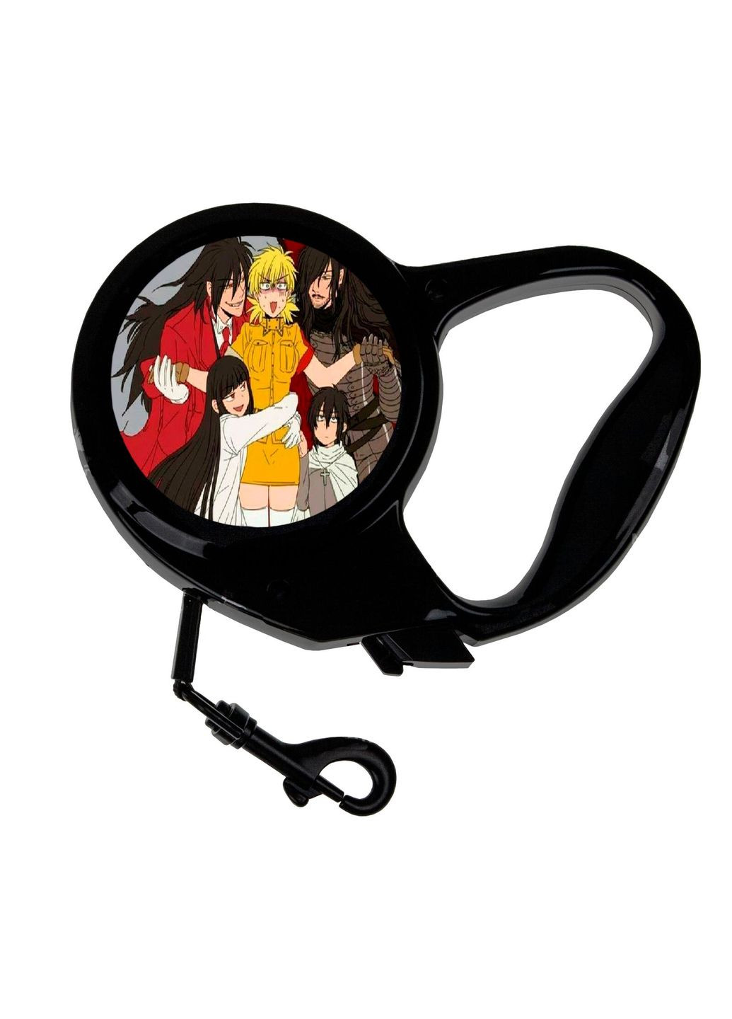 Повідець-рулетка для тварин із принтом Аніме Хеллсінг #0015 3 м чорний No Brand (309156008)