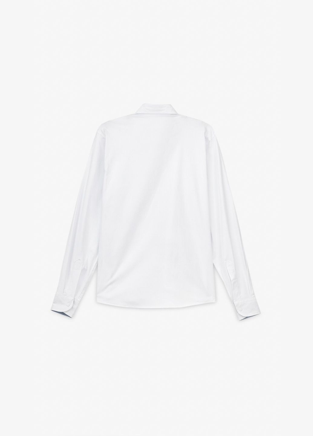 Белая повседневный рубашка однотонная DENIZ