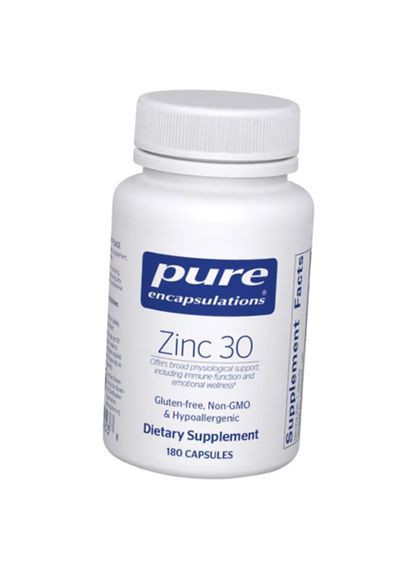 Цинк Пиколинат, Zinc 30, 180капс (36361057) Pure Encapsulations (293257346)