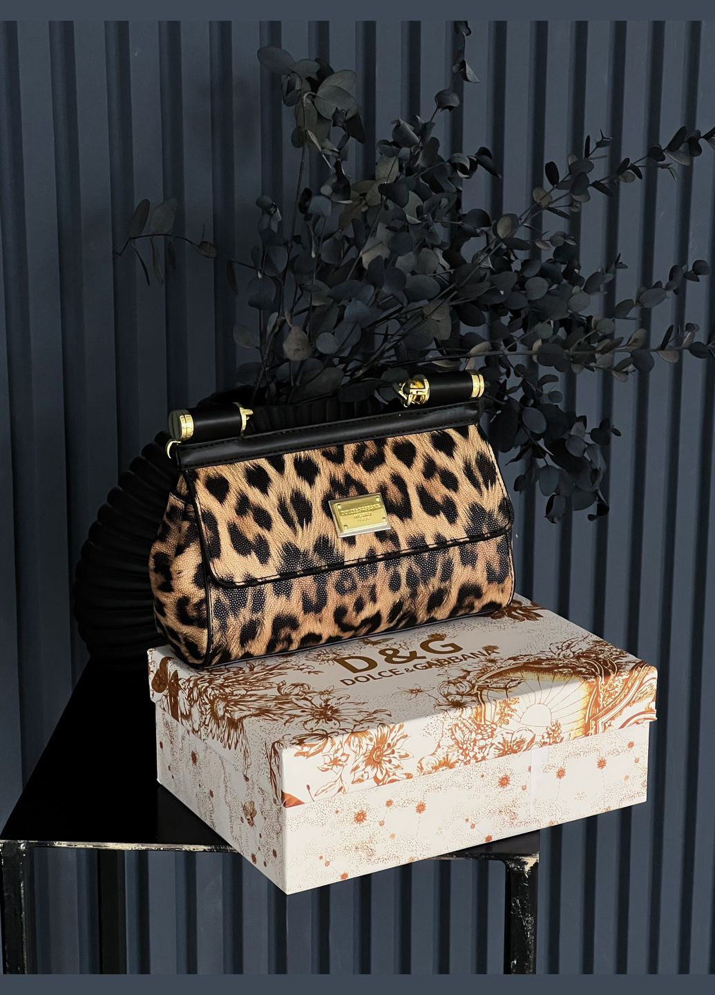 Дольче Габана Sicily сумочка жіноча - Premium (леопардовий 19сm) No Brand (322394095)