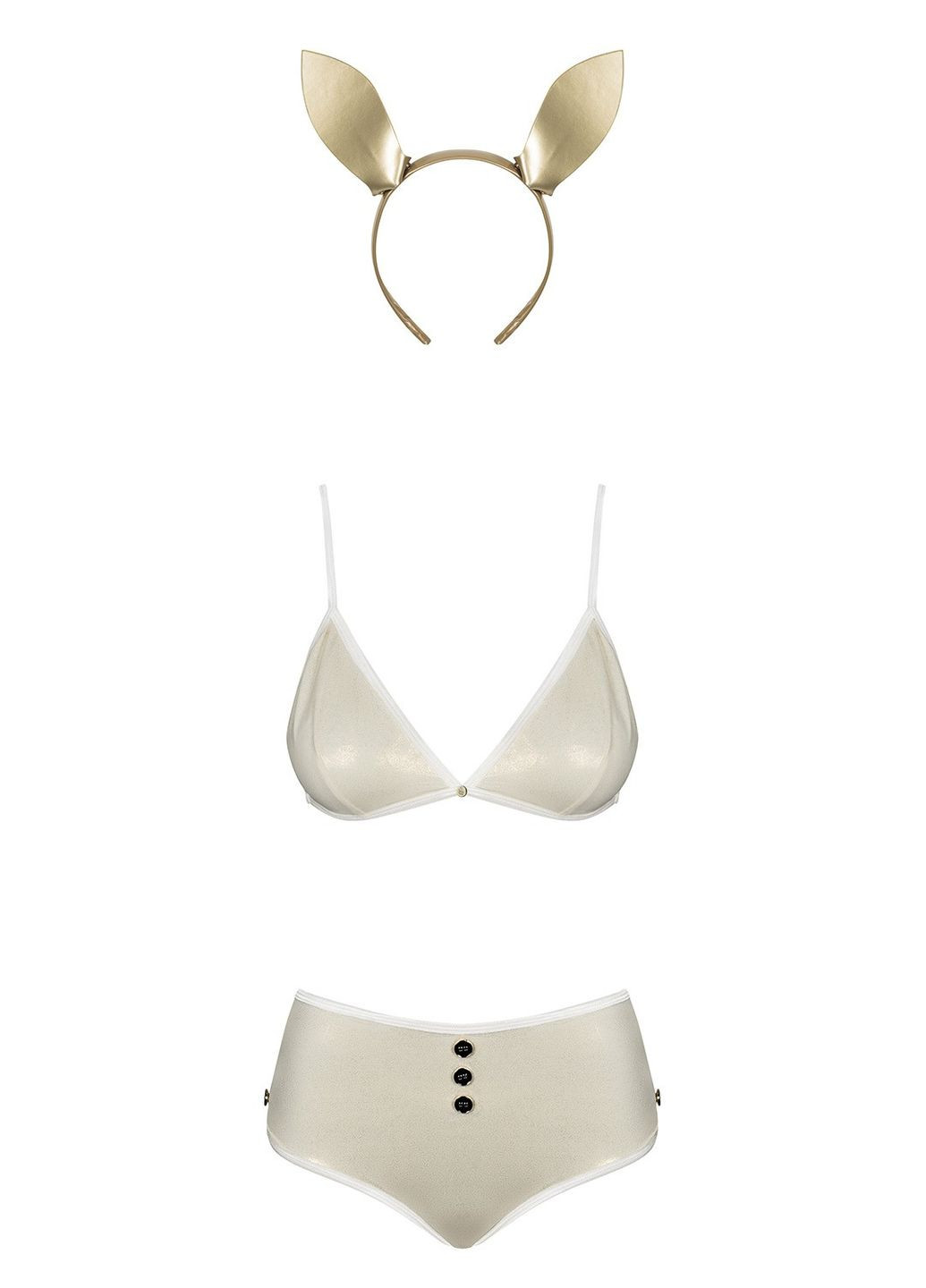 Кремовый демисезонный костюм ролевой из латекса "зайчик" neo goldes Obsessive