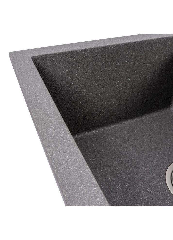 Гранітна кухонна мийка 5850 REYNA матова з сушкою, сірий мусон Valeso (362345949)