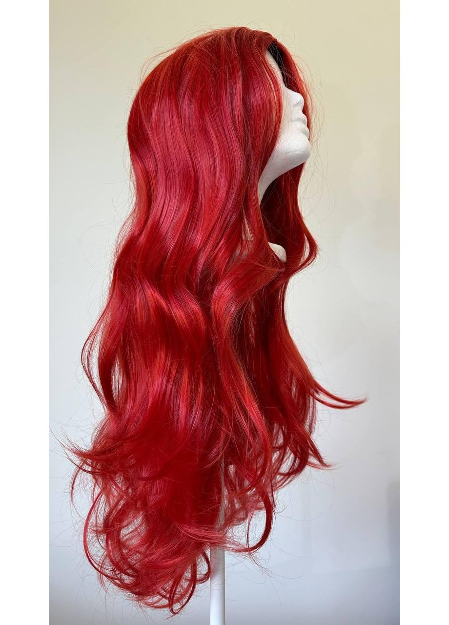 Парик Красный, парик Русалочка, Парик Бетвумен волнистый, 66 см, термоволокно No Brand (368709598)