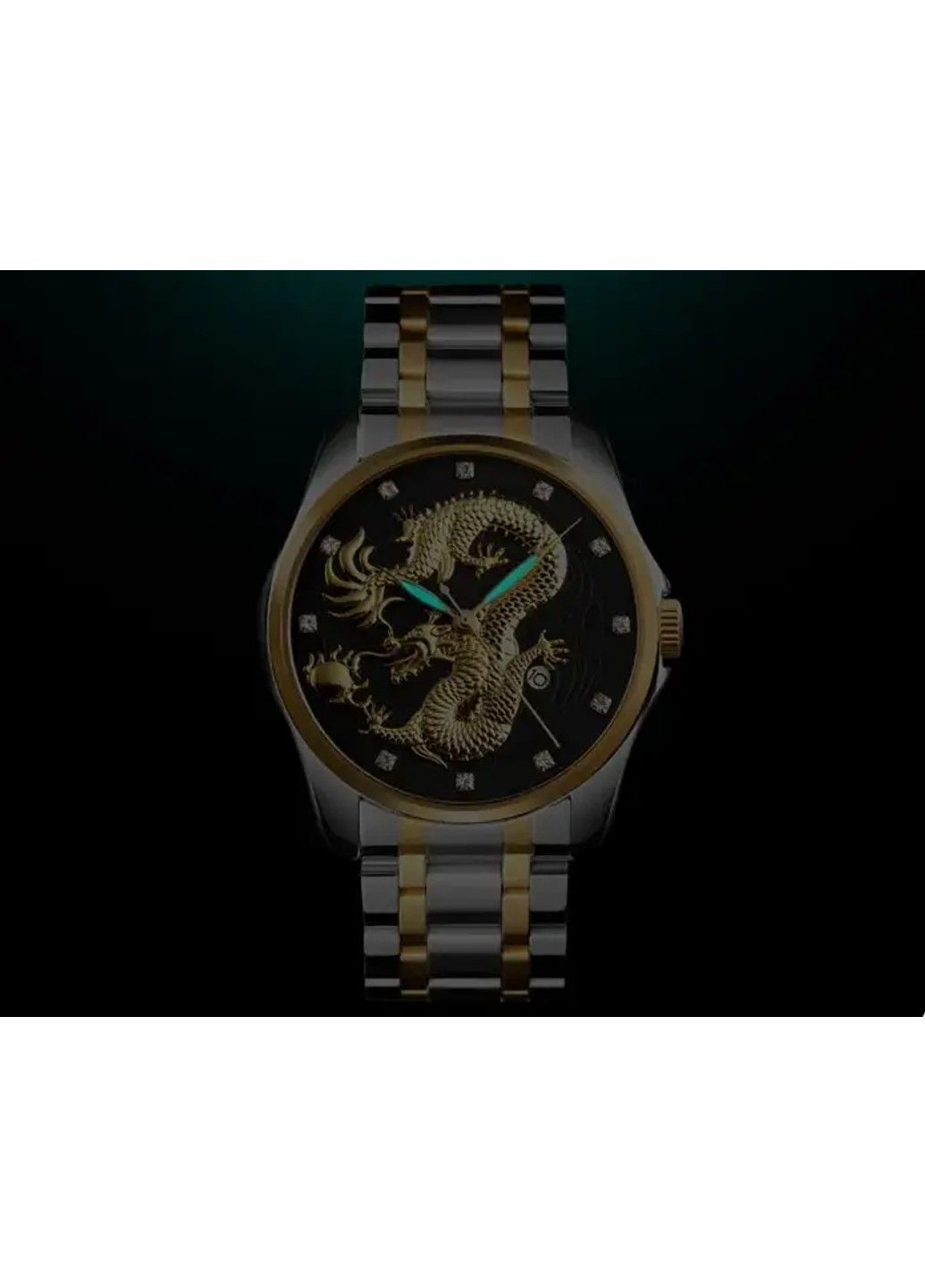 Мужские наручные часы 9193 Дракон (Серебристый с черным) Skmei (314483128)