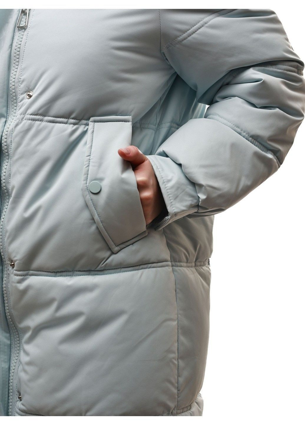 Блакитна зимня куртка зимова жіноча No Brand