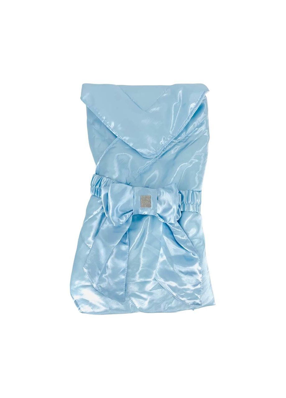 Дитячий атласний плед-конверт з пов'язкою-бантом, арт.7855, блакитний, 92/92 см Brilliant Baby (350314289)