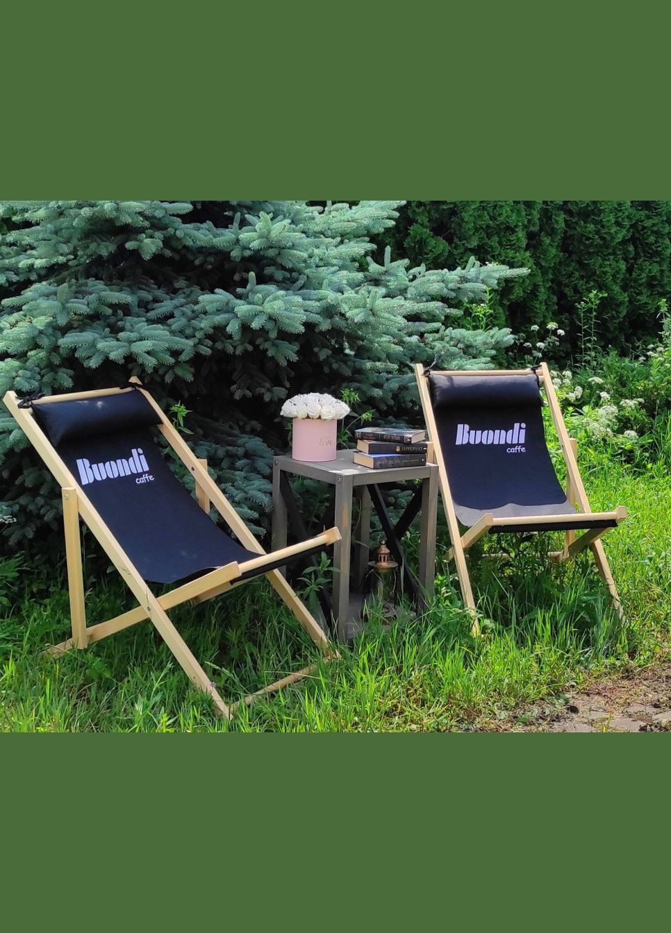 Раскладное деревянное кресло шезлонг с тканью, для дачи, пляжа или кафе.Кресла садовые террасные деревянные. No Brand (316256945)