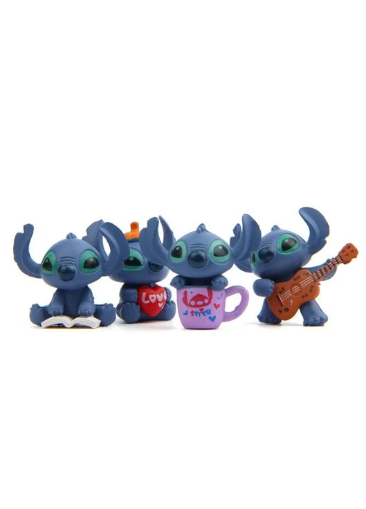 Фигурки Лило и Стич Lilo & Stitch детские игрушки набор 4 шт 3-3,5 см Shantou (393635737)
