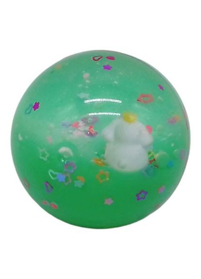 Мячик-прыгунец, прозрачный, с жидкостью (5,5 см), зеленый MIC (361423261)