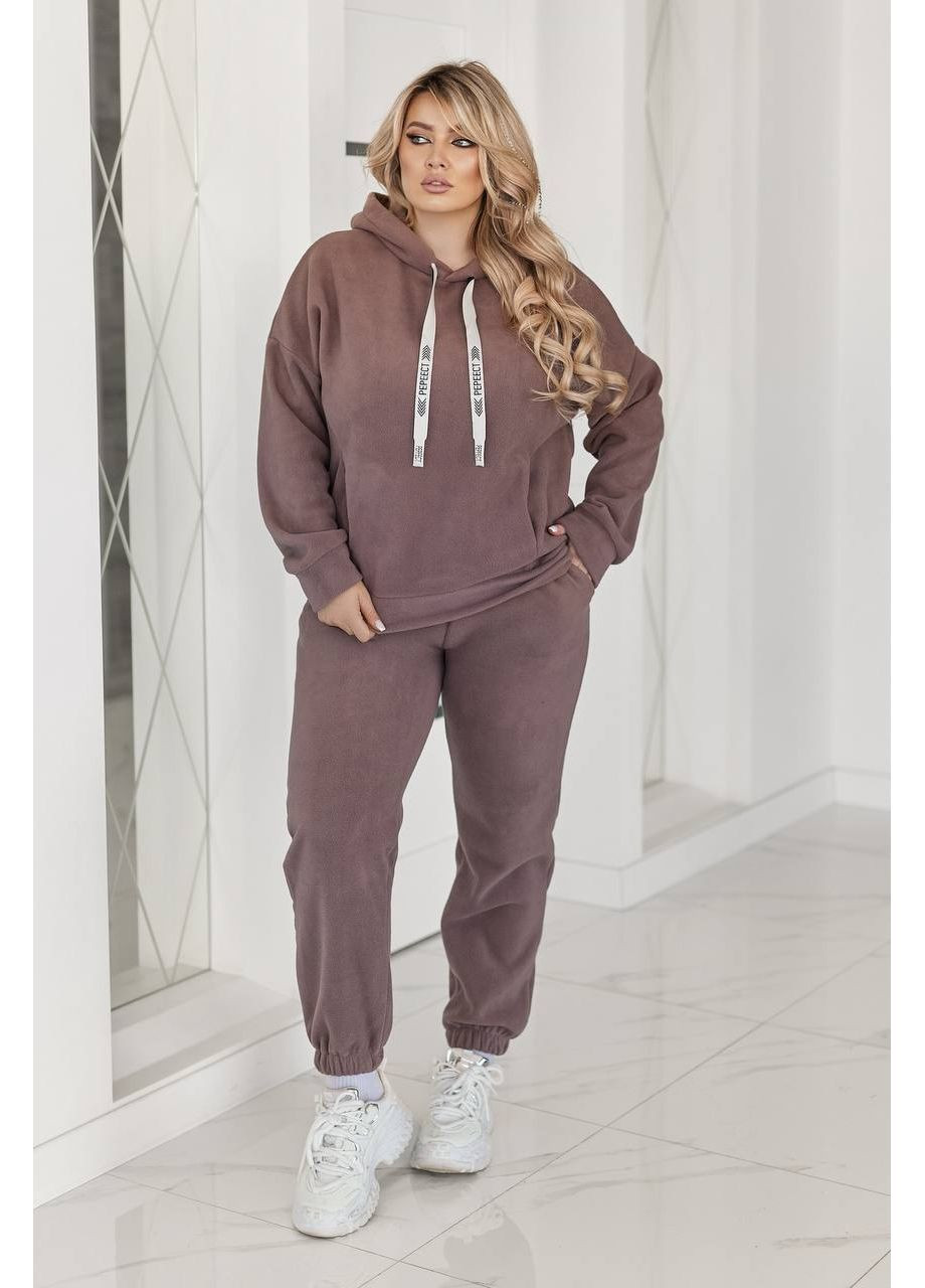 Костюм Двійка щільний Фліс Полар,штани та кофта з горловиною Україна (366892402)