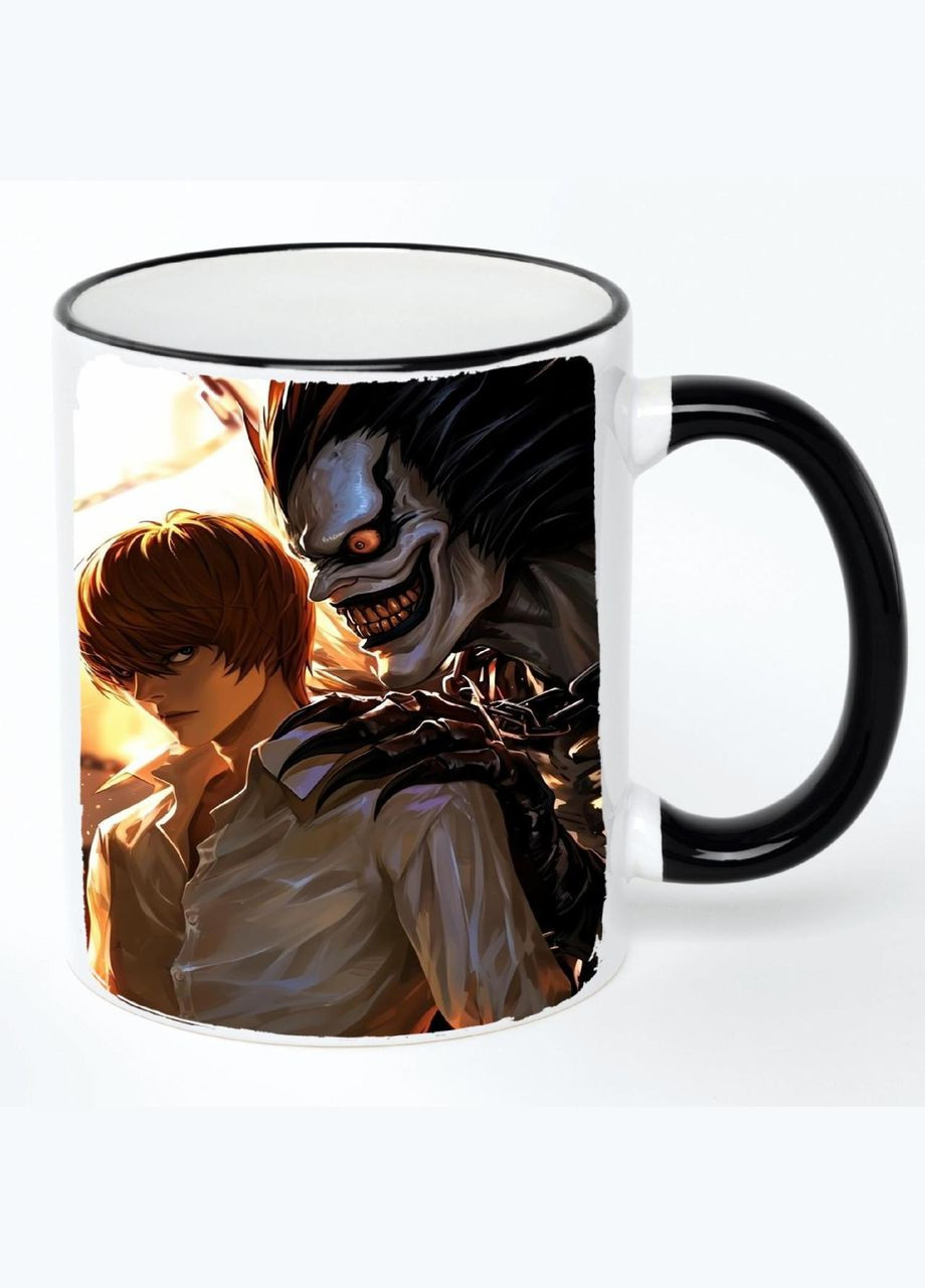 Чашка Тетрадь смерти Аниме #008 (кружка, кружка) Белая с черной ручкой 330 мл No Brand (322715067)