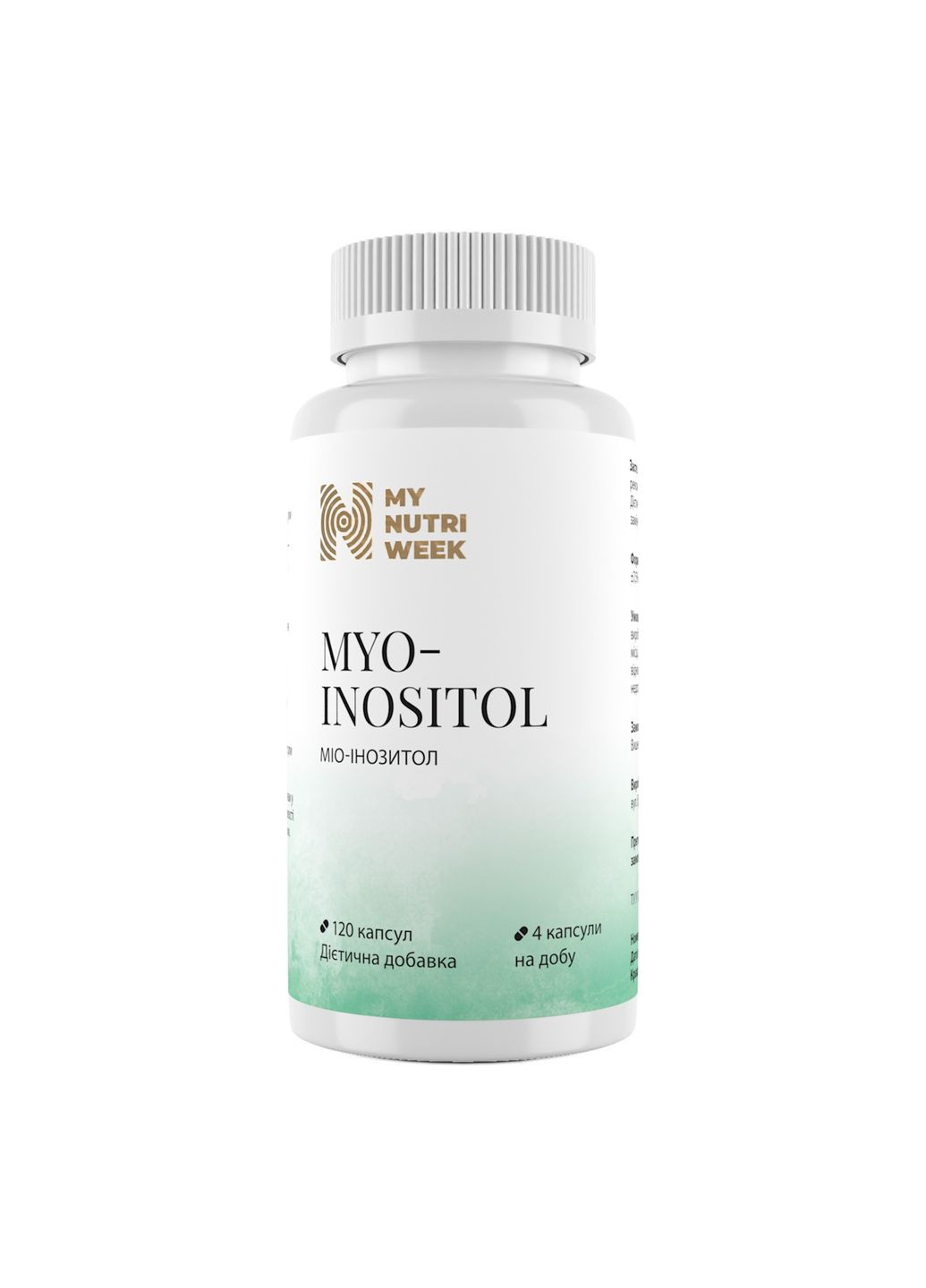 Мио-инозитол, Myo-Inositol, 120 капсул My Nutri Week (354179111)