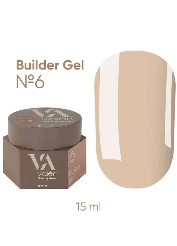 Гель для нарощування Builder Gel Cacao 6, 15 мл Valeri (386089069)
