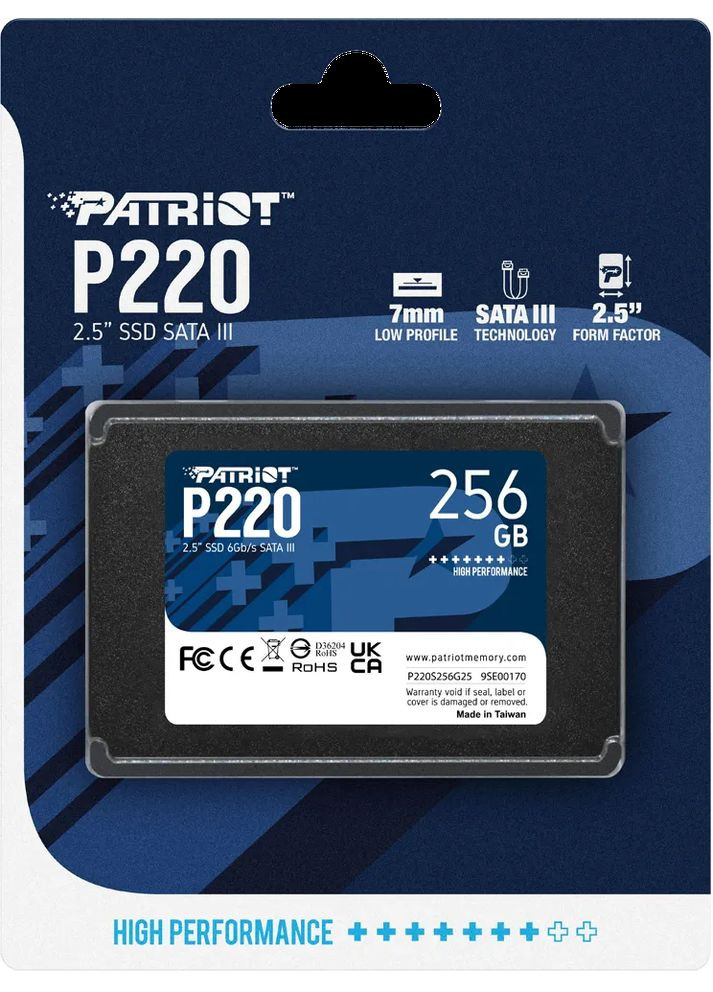 Накопитель SSD 2.5" 256GB SATA 3.0 P220 (P220S256G25) Patriot (360419407)