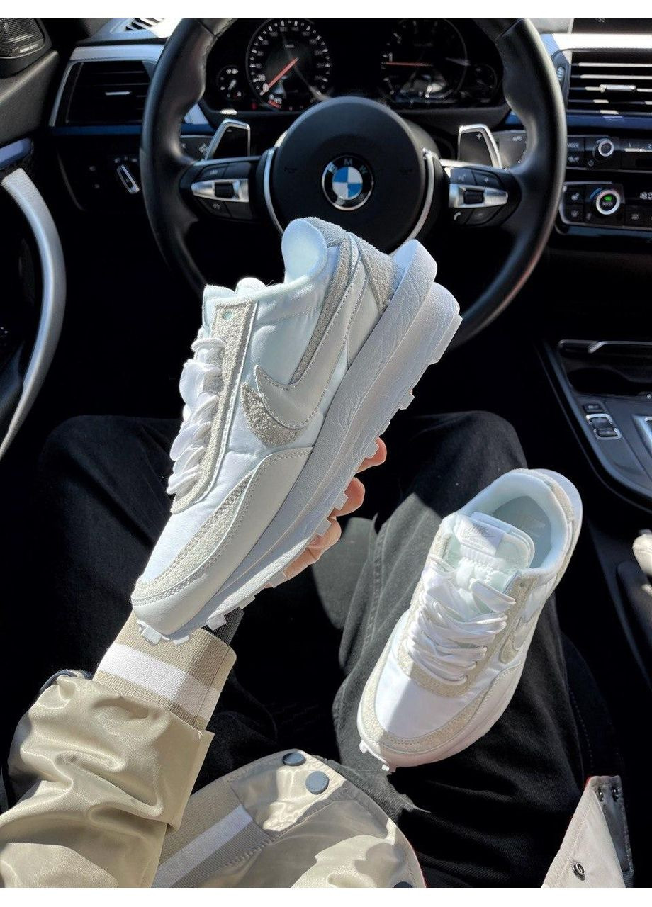 КРОССОВКИ ЖЕНСКИЕ NIKE SACAI LD WAFFLE WHITE НАЙК No Brand бежевые демисезоны (367173239)