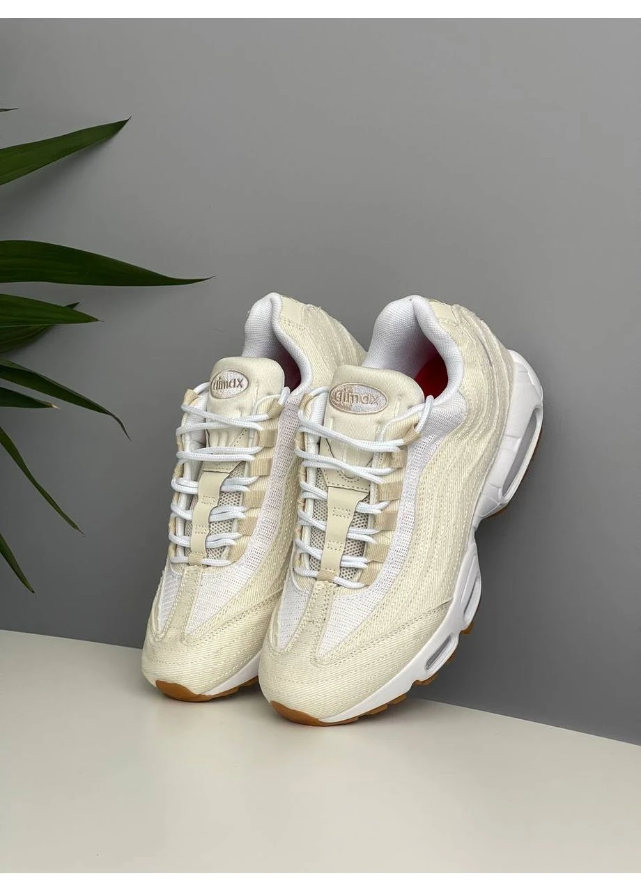 Кремові кросівки чоловічі nike air max 95 og levi’s light orewood brown | найк еір макс 95 кремові демісезон No Brand